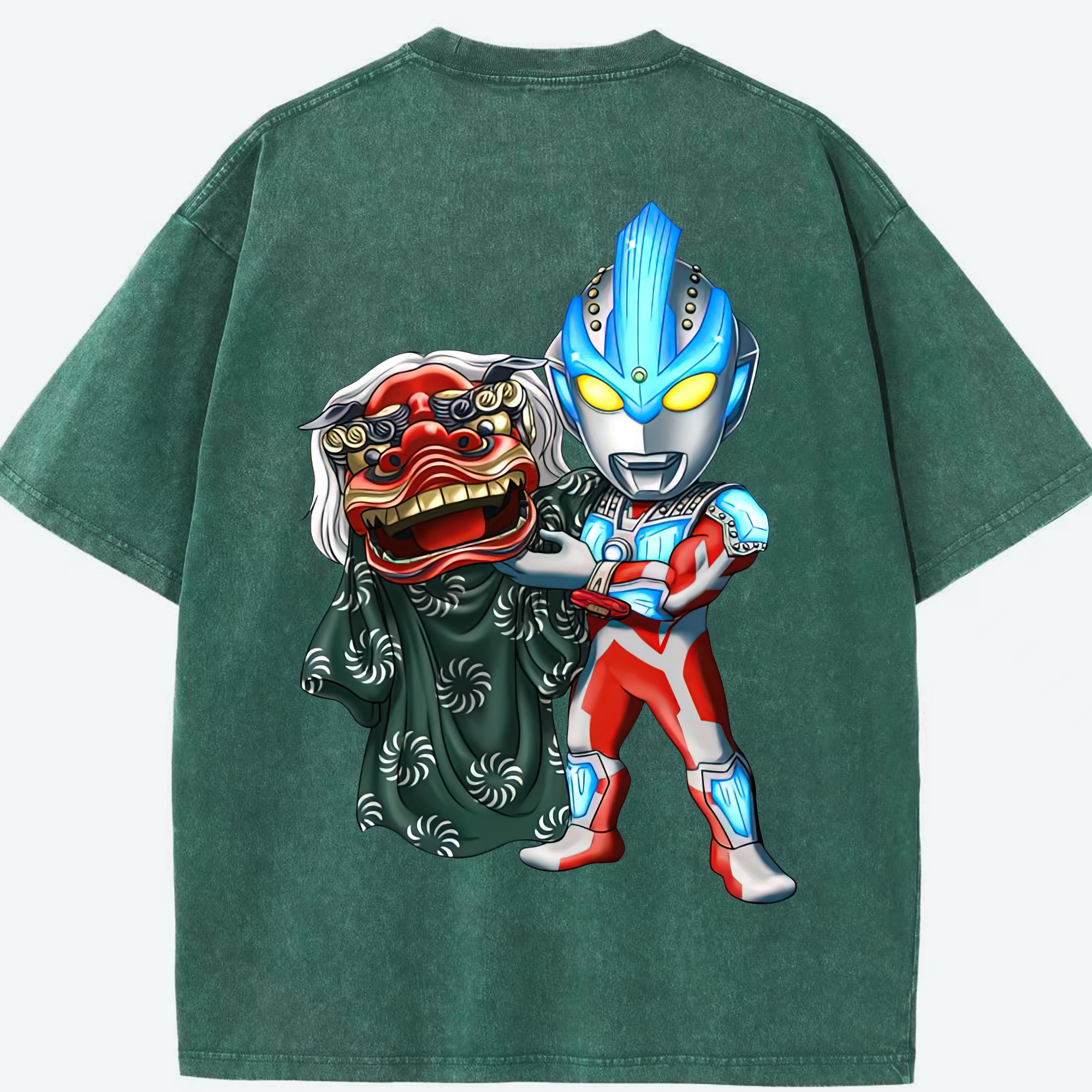 （画像用） ウルトラマン Ultraman 綿100% ヴィンテージ風 半袖Tシャツ（背面プリント）